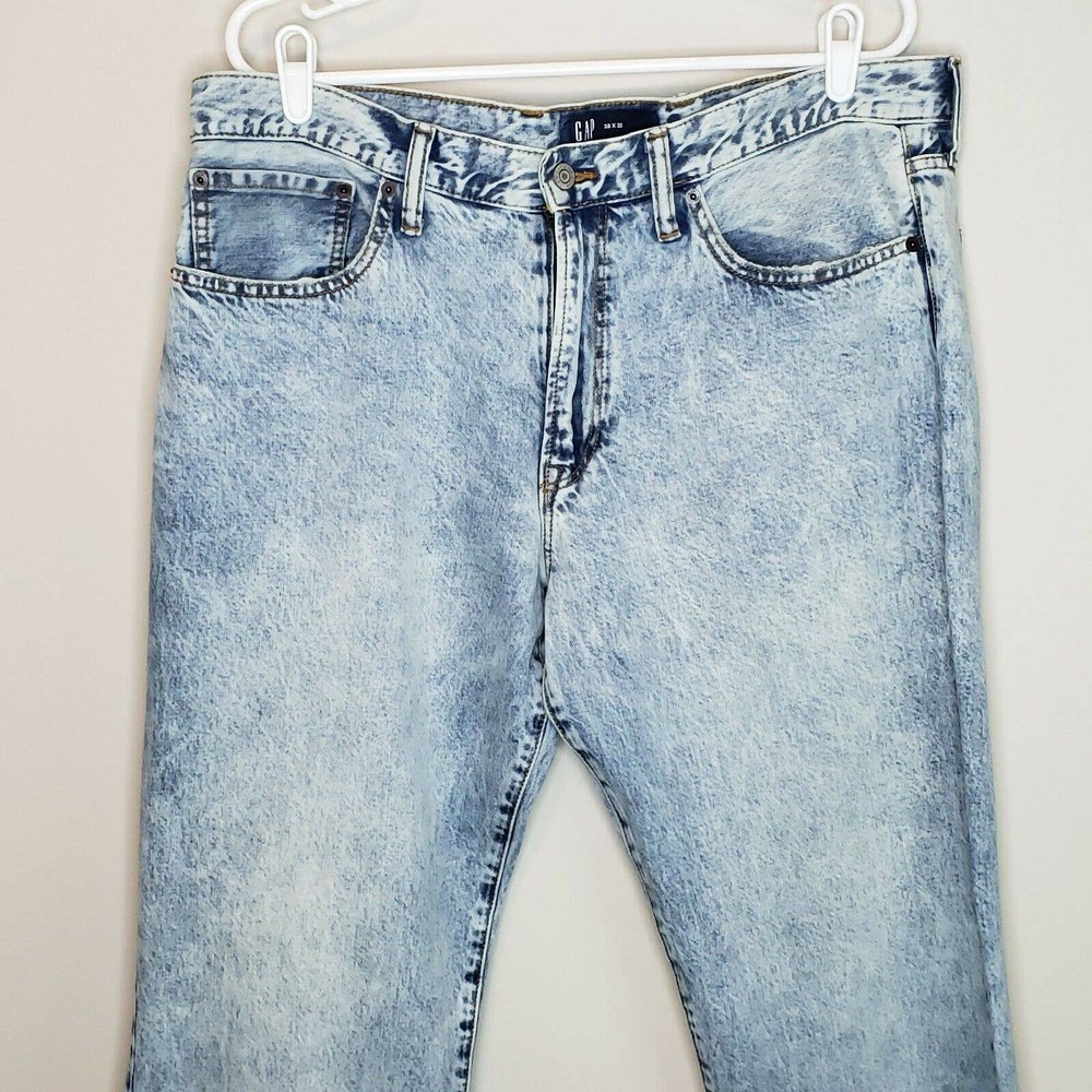 Gap Jeans 38x30 Blue Light Wash Relaxed Loose Fit - Picture 2 of 11